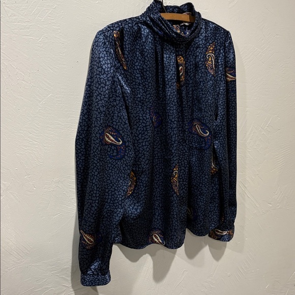 Vintage Tess Paisley Turtleneck Blouse - Picture 2 of 10